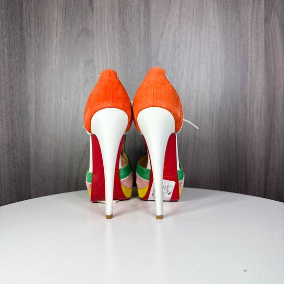 Louboutin Meree multicolor leather peep toe heels - Picture 5 of 8